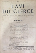 L'ami du clergé - Revue de toutes les sciences ecclésiastique - 6e (1949)