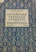 La Litterature Francaise Enseignée Par La Dissertation
